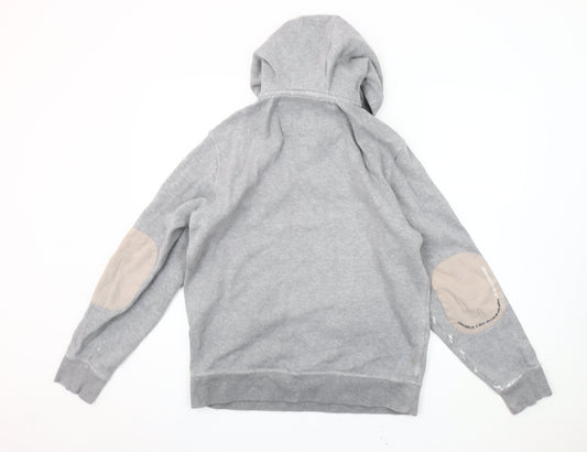 Mens UK Size S Crew Clothing Company Grey Pullover Hoodie
