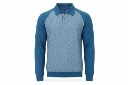 Mens UK Size XS NEXT Blue Henley Jumper