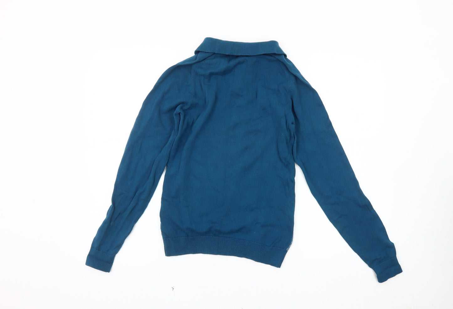 Next Men's Blue XS Henley Jumper, Geometric Pattern