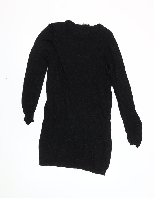 Whistles Black Knit Dress - UK 8, Long Sleeve, Women