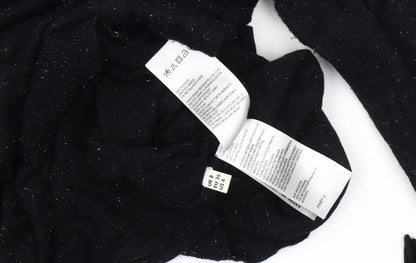 Whistles Black Knit Dress - UK 8, Long Sleeve, Women