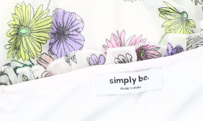Simply Be Women's Multicoloured Floral Dress Size 32