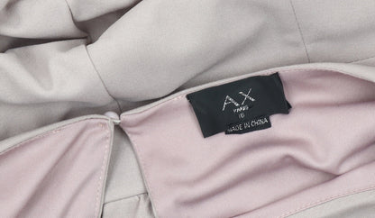 AX Paris Women's Beige Jumpsuit, Size 16, Wide-Leg, Casual