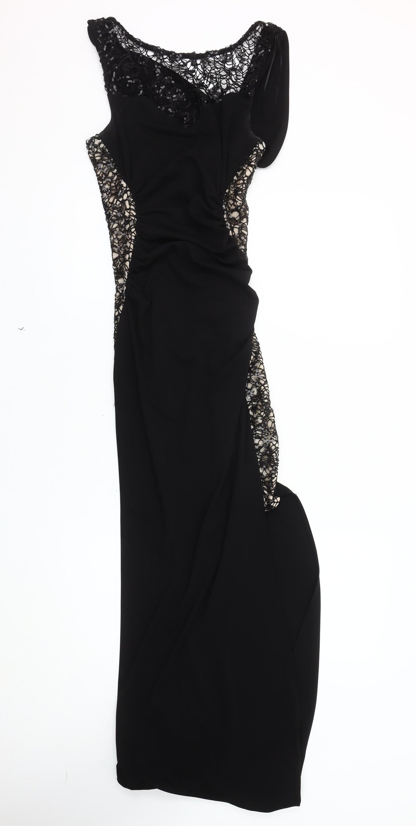 Lipsy London Black Bodycon Dress UK 10 Women's Party Wear