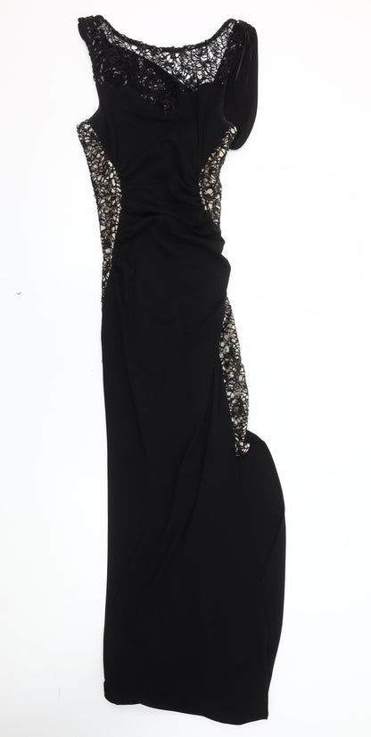 Lipsy London Black Bodycon Dress UK 10 Women's Party Wear