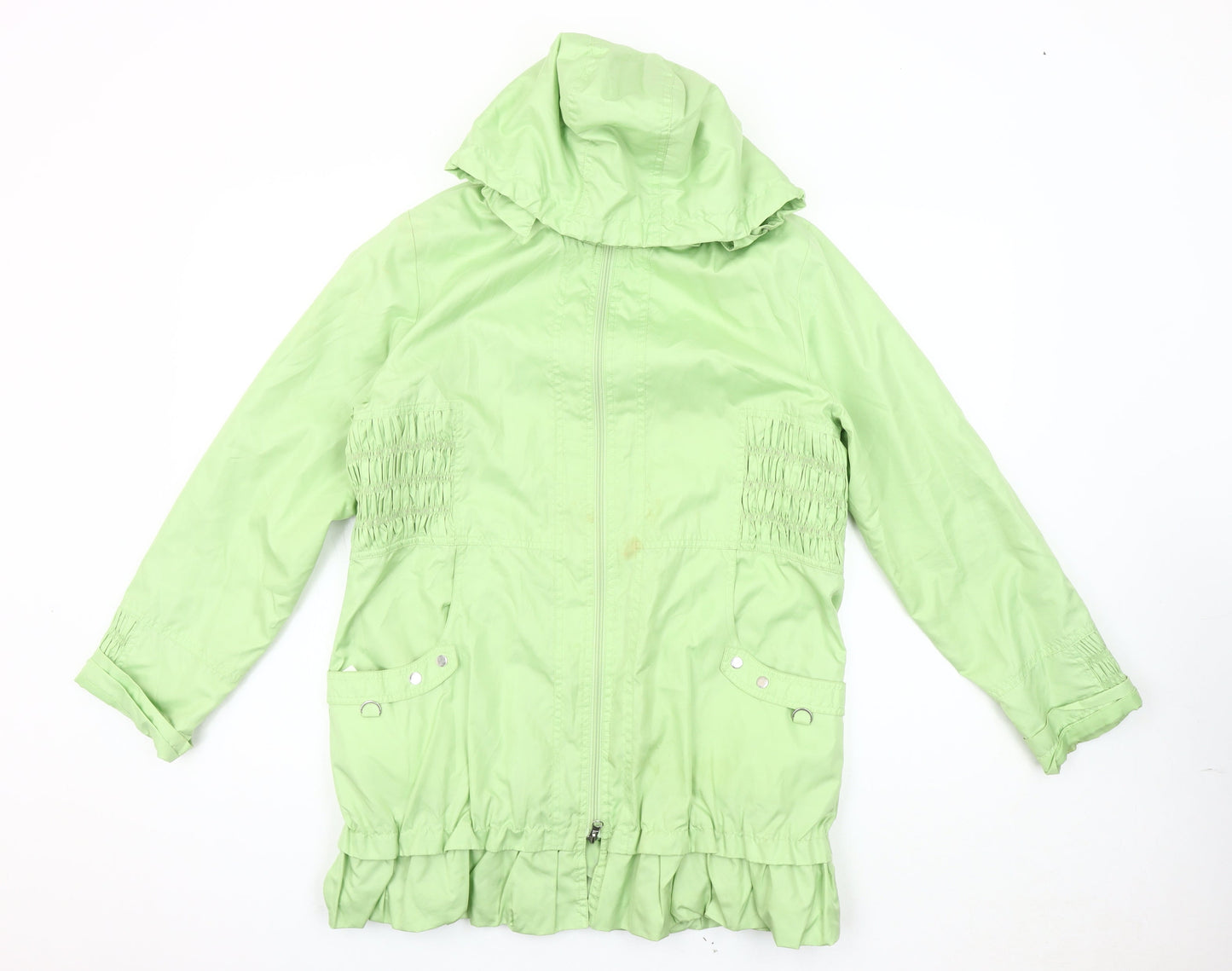 TAGG Women's Green Hooded Rain Coat Size 10