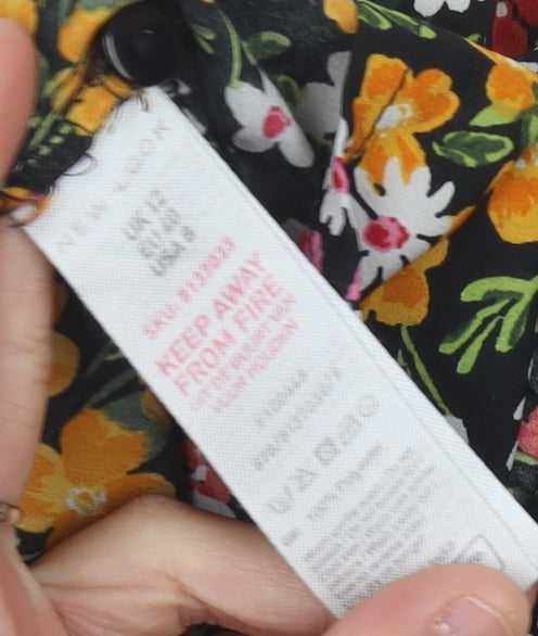 New Look Women's Multicoloured Floral Blouse Size 12