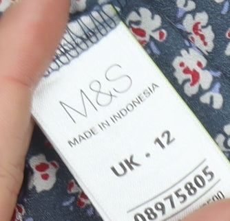 Womens UK Size 12 Marks and Spencer Blue  Button-Up