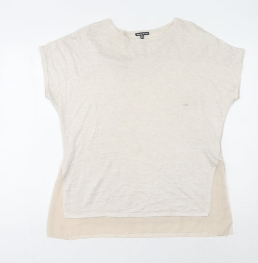 Womens UK Size 12 Warehouse Beige Tunic Jumper