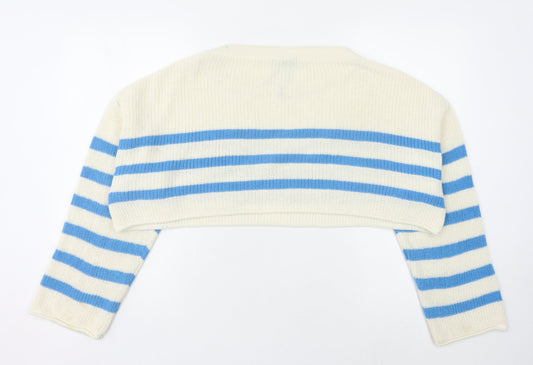 Womens UK Size S Zara Ivory Pullover Jumper