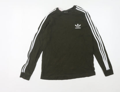 Adidas Kids Green Jersey T-Shirt - Long Sleeve, 12-13 Years