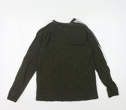 Adidas Kids Green Jersey T-Shirt - Long Sleeve, 12-13 Years