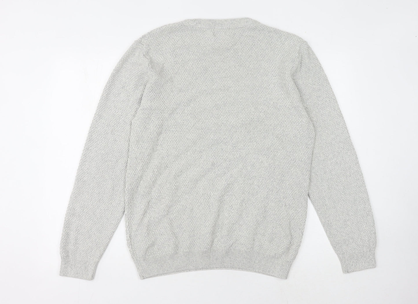 Marks and Spencer Men's Grey Cable-Knit XL Pullover
