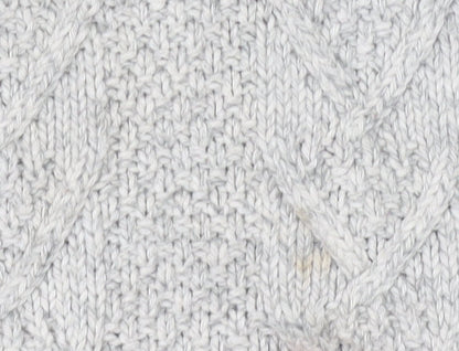 Marks and Spencer Men's Grey Cable-Knit XL Pullover