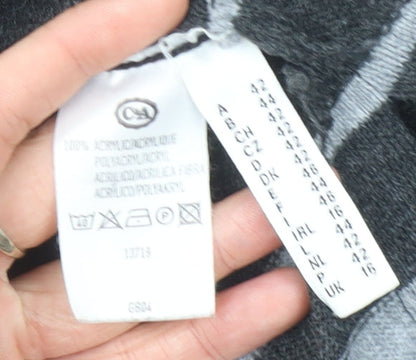 C&A Women's Grey V-Neck Pullover Jumper Size 14