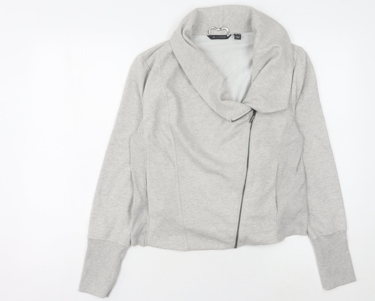 H by Halston Grey Women's Zip Sweatshirt Size 18
