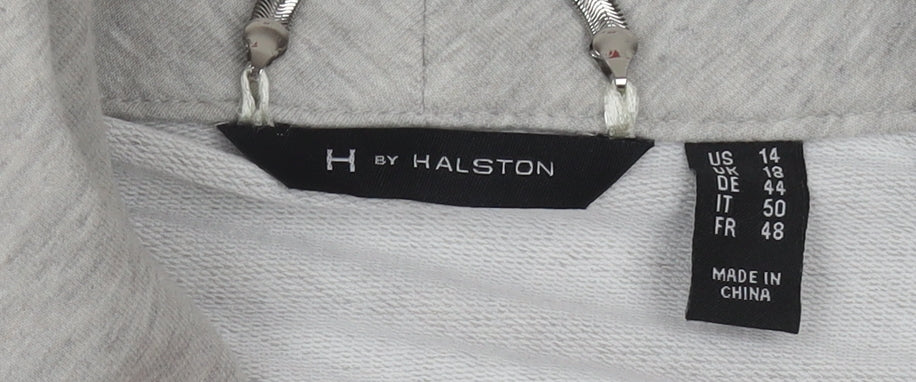 H by Halston Grey Women's Zip Sweatshirt Size 18