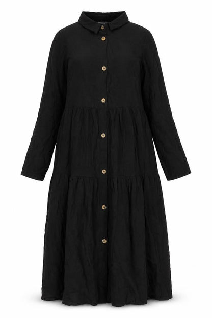 Front view of ASOS Women's Black Long Sleeve Dress, size 8