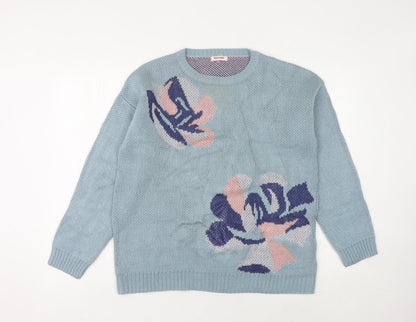 Womens UK Size M Thermolactyl by Damart Blue Pullover Jumper