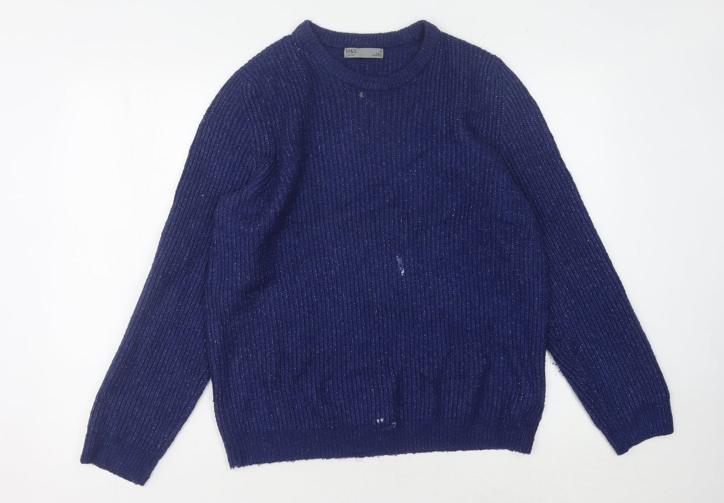 Marks and Spencer Blue Men's Medium Pullover Jumper