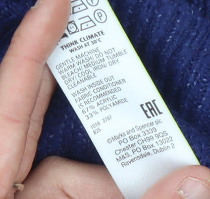 Marks and Spencer Blue Men's Medium Pullover Jumper