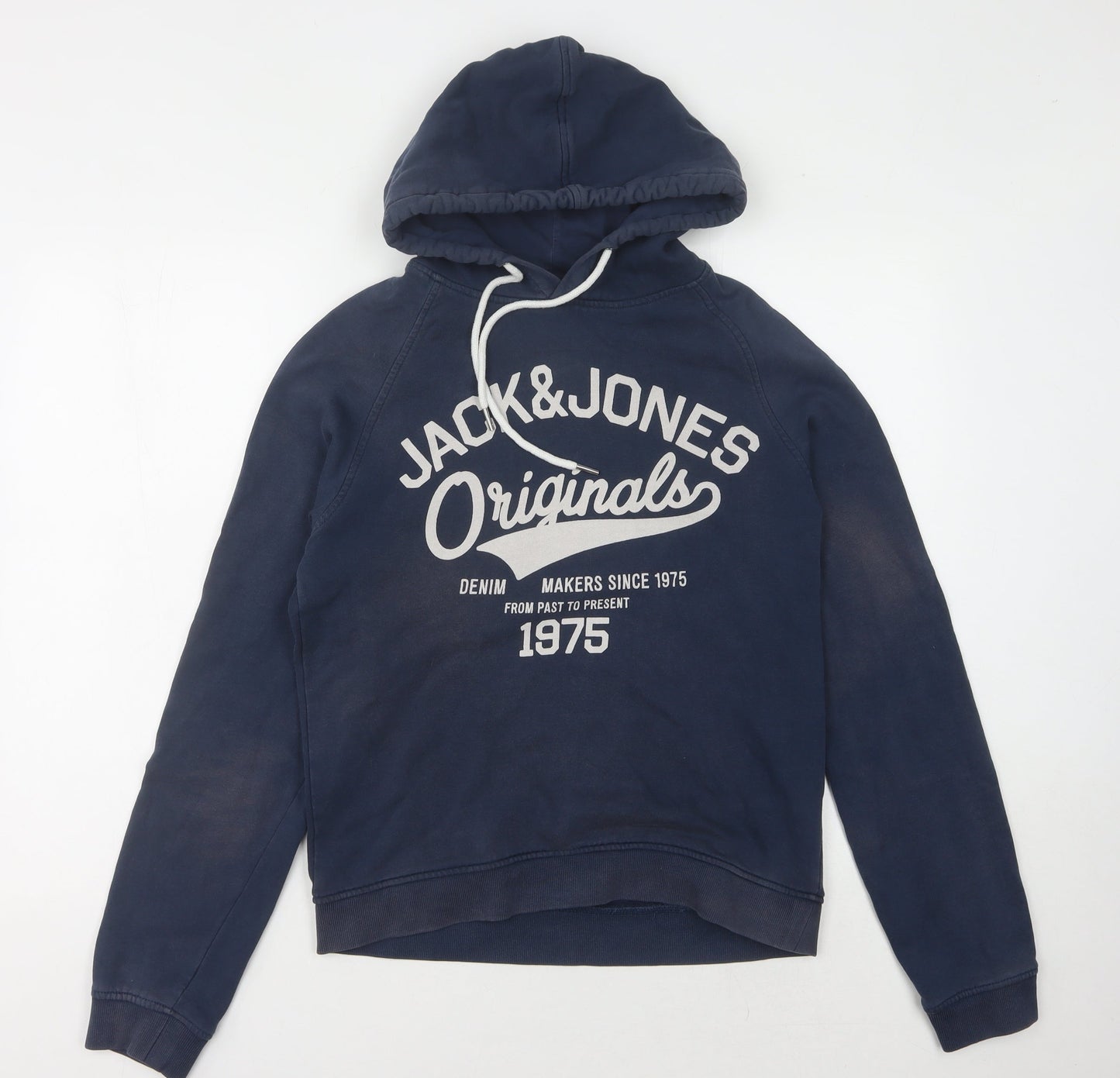 Mens UK Size M JACK & JONES Blue Pullover Hoodie