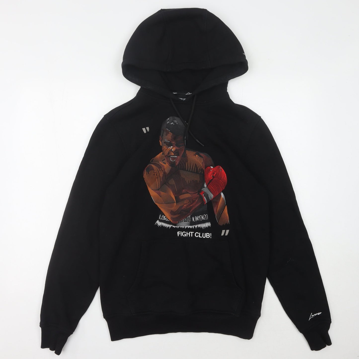 Lorenzo Veratti Unisex Black XS Hoodie, Graphic, Cotton Blend