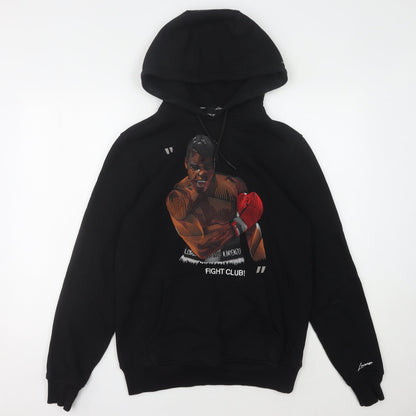 Lorenzo Veratti Unisex Black XS Hoodie, Graphic, Cotton Blend
