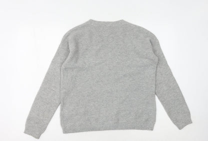 Womens UK Size 8 John Lewis Grey Pullover Jumper