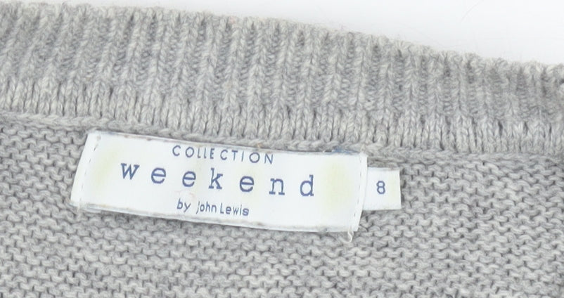 Womens UK Size 8 John Lewis Grey Pullover Jumper