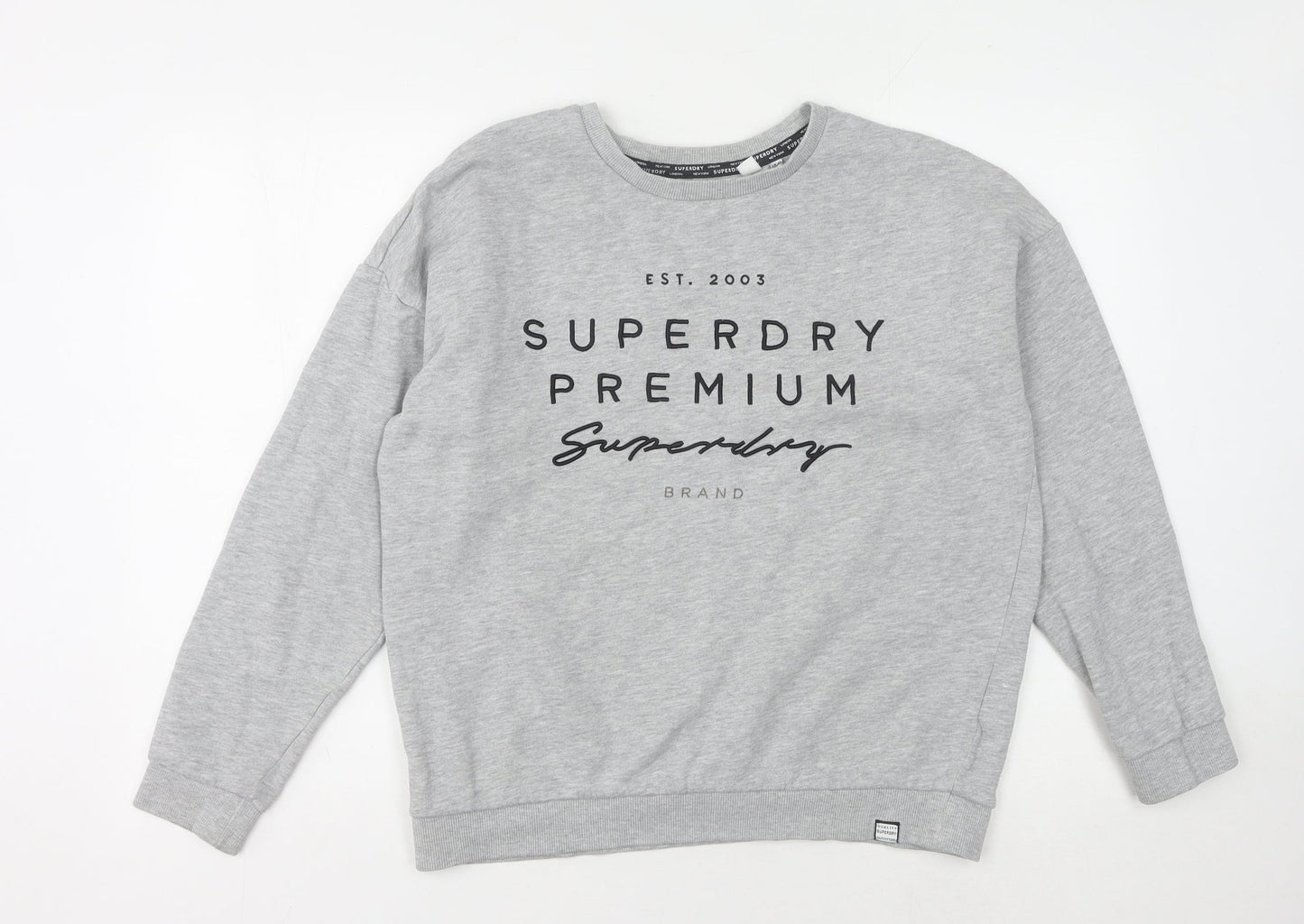 Superdry Women's Grey Pullover Sweatshirt Size 12