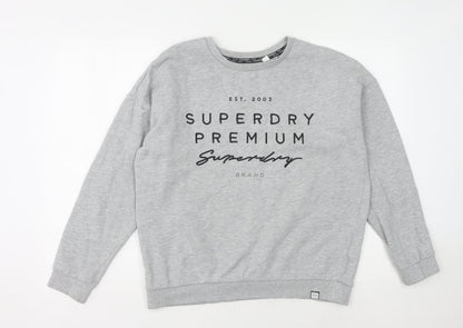 Superdry Women's Grey Pullover Sweatshirt Size 12