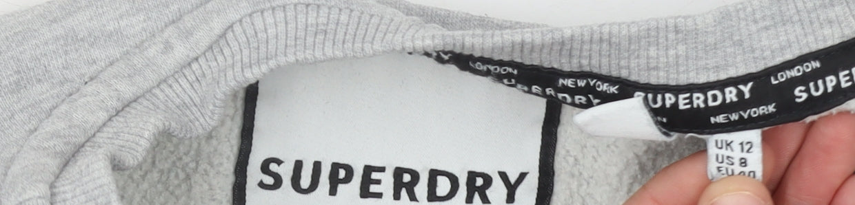 Superdry Women's Grey Pullover Sweatshirt Size 12