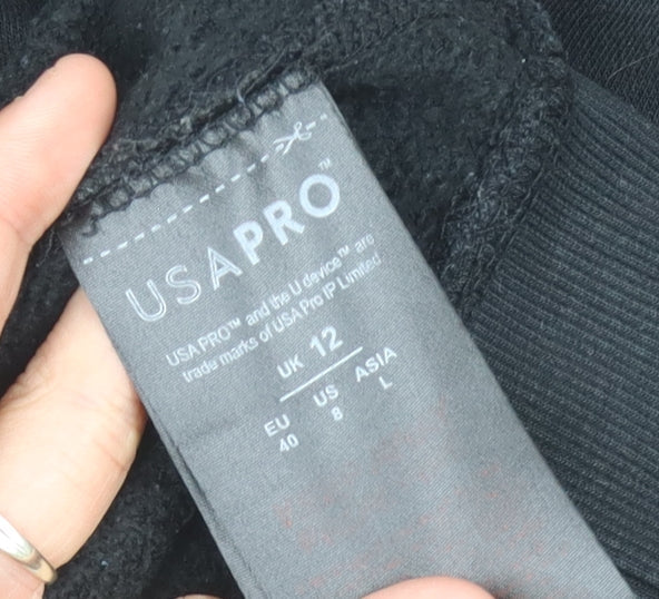 USA Pro Women's Black Pullover Sweatshirt Size 12