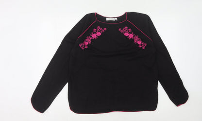 Womens UK Size L Signature Experience Black Pullover Jumper