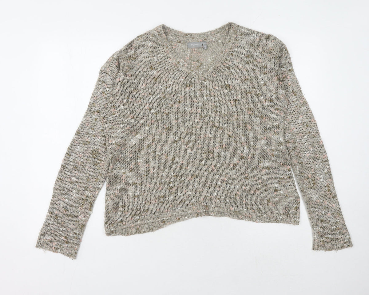 Womens UK Size M Fransa Grey Pullover Jumper