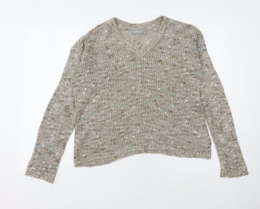 Womens UK Size M Fransa Grey Pullover Jumper