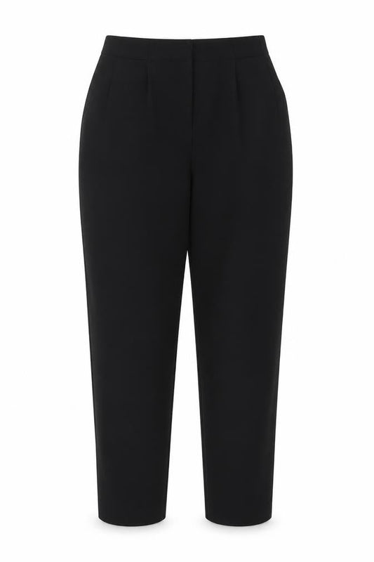 Front view of ASOS Women's Black Trousers, size 8, Regular Fit