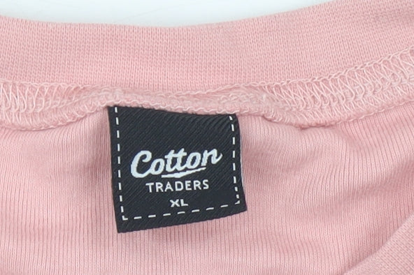Mens UK Size XL Cotton Traders Pink  T-Shirt