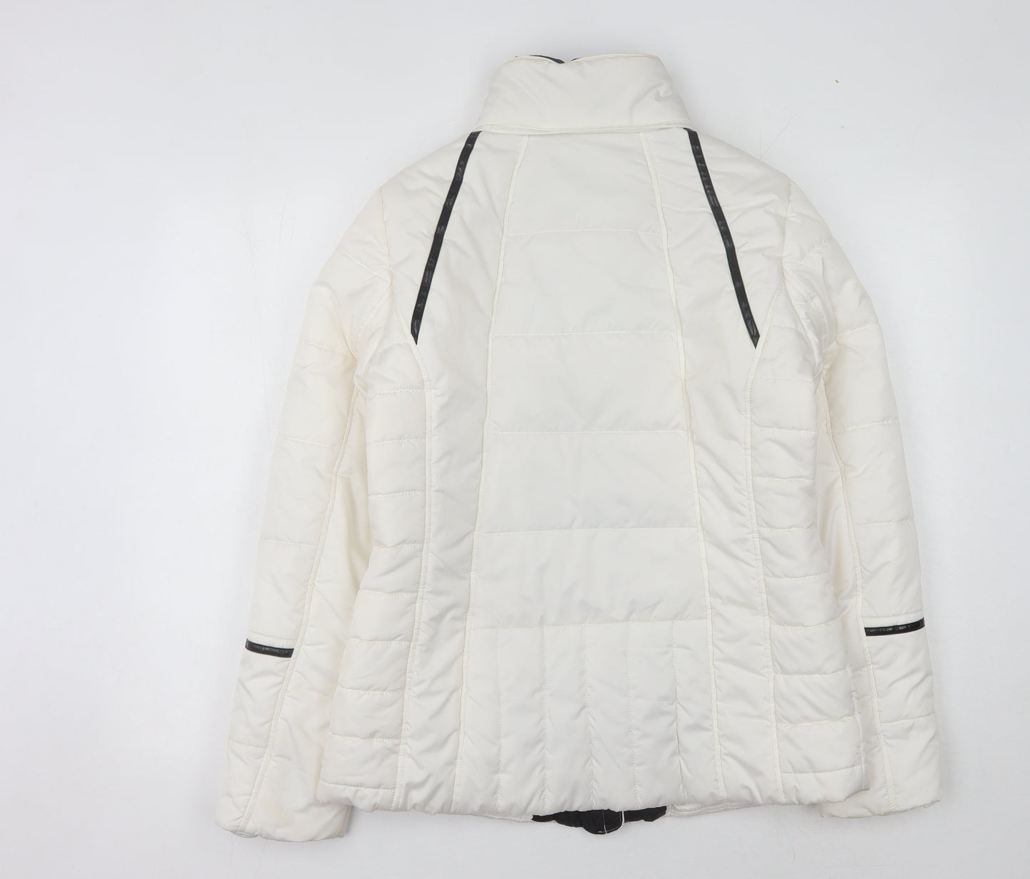 Lakeland Women's White Puffer Jacket, Regular Fit