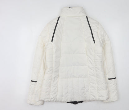 Lakeland Women's White Puffer Jacket, Regular Fit