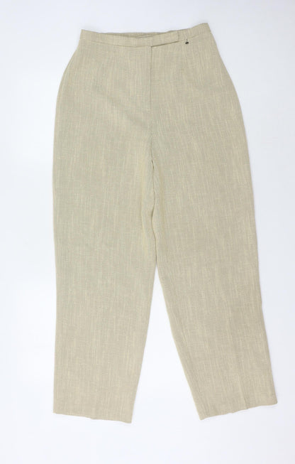 Gianfranco Corneli Women's Beige Straight Trousers Size 12