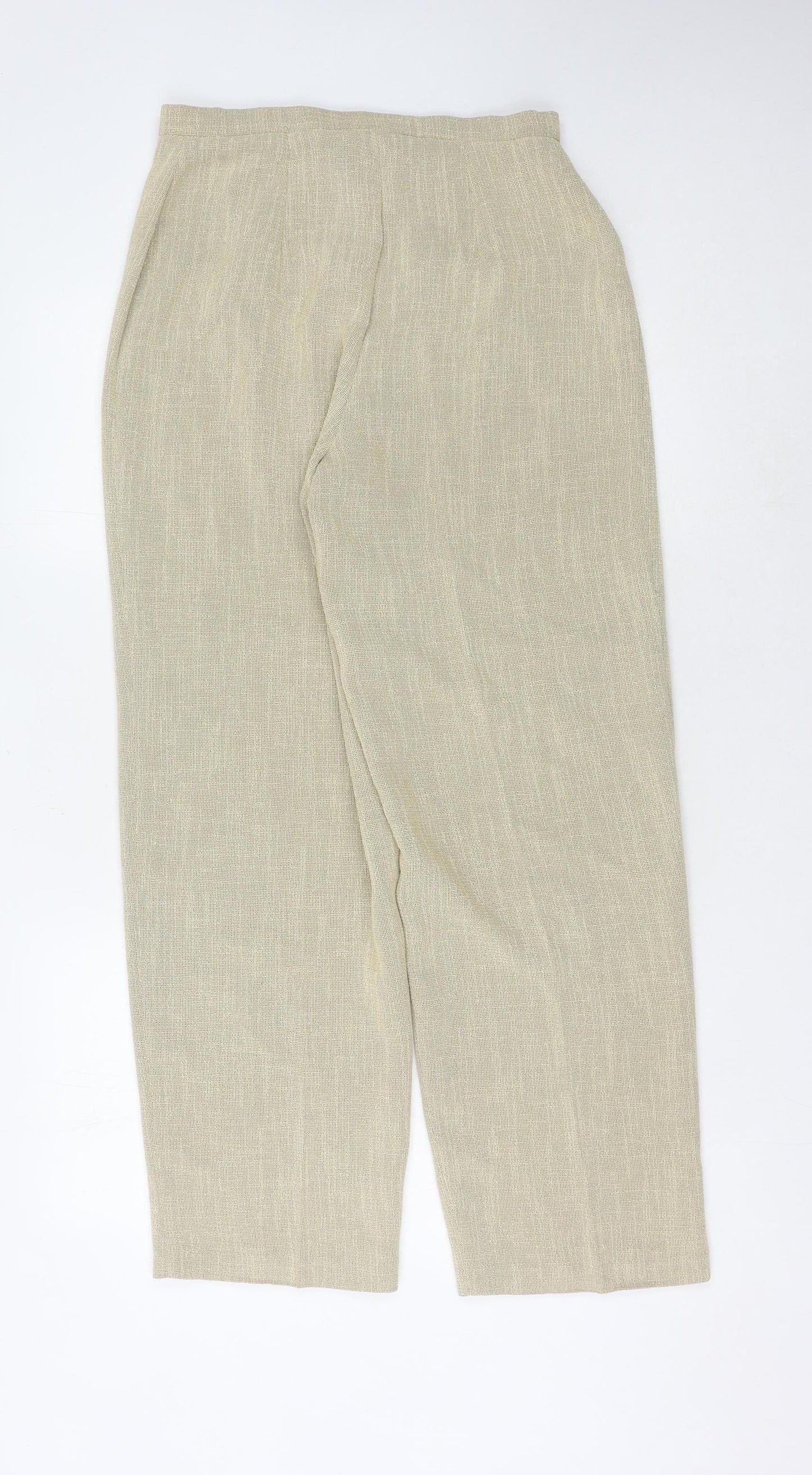 Gianfranco Corneli Women's Beige Straight Trousers Size 12
