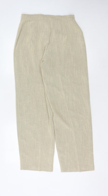 Gianfranco Corneli Women's Beige Straight Trousers Size 12