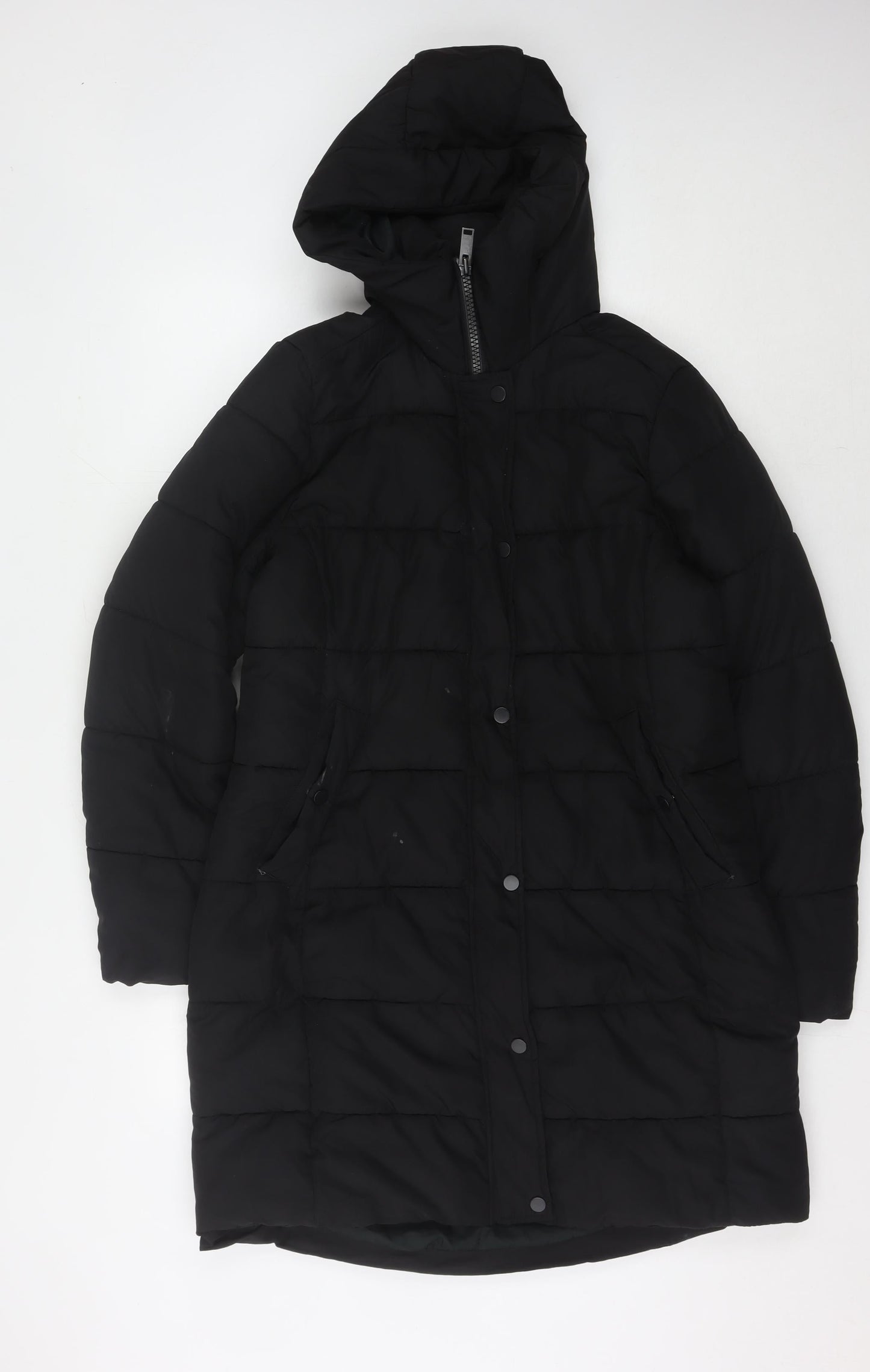 L.O.G.G. Women's Black Hooded Puffer Jacket, Size S