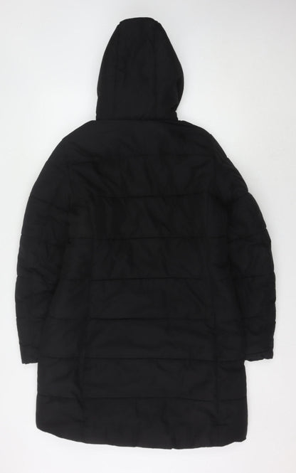 L.O.G.G. Women's Black Hooded Puffer Jacket, Size S
