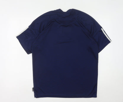 Adidas Men's Blue Athletic Jersey T-Shirt Medium