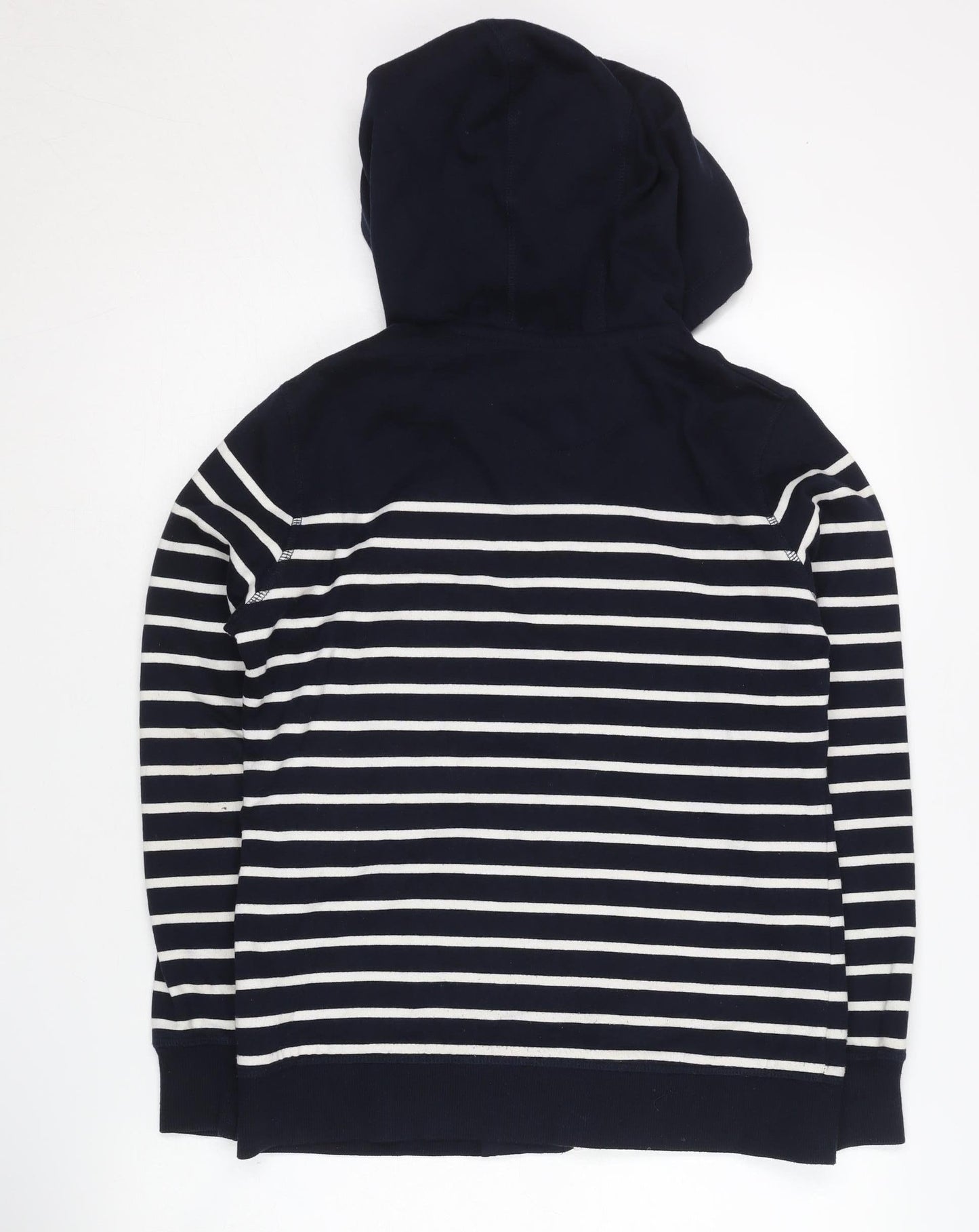 SPUNK Unisex Adults Black Striped Full Zip Hoodie S