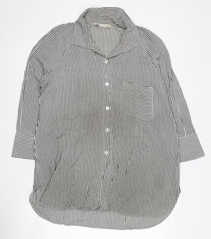 Womens UK Size 12 Zara Black  Button-Up