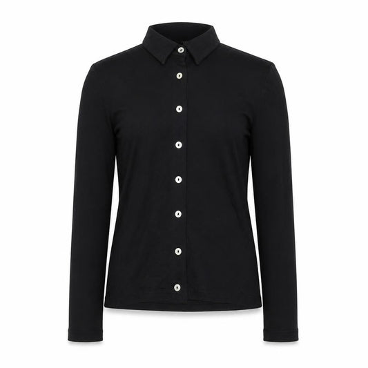 KOOKAÏ Women's Black Button-Up Shirt Size 8